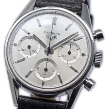 HEUER 2447 Carrera Valjoux 72 Chronograph 1960s Vintage Mens Watch Serviced