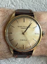 Girard Perregaux Gyromatic Wristwatch Vintage 1960's Men's gold fill automatic