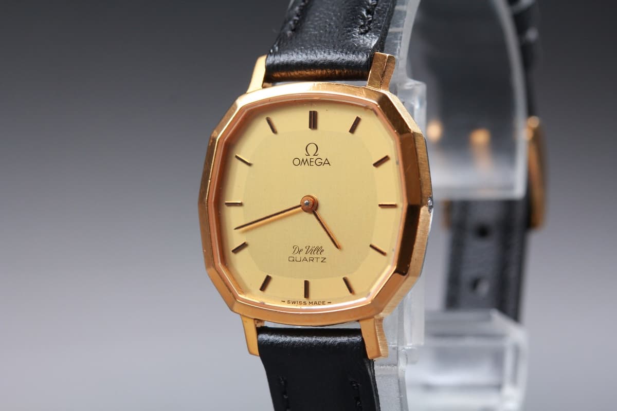 Vintage 1980s Omega De Ville Women Quartz Gold Cal.1365 Ref.591.0103 [Near Mint]