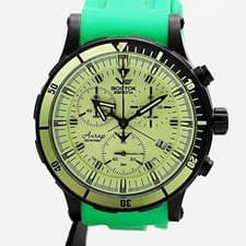 VOSTOK EUROPE Anchar Chrono 6S30/5104243 QZ Men's Yellow Green Dial w/Box Used