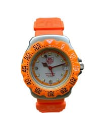 TAG HEUER Formula 1 Professional Wristwatch Quartz Date Orange Gray 373.513 runs