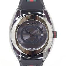 Gucci Men's Watch Sync YA137116 Interlocking G Gray Dial Quartz Used