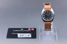 [Near MINT  w/paper] HAMILTON H764190 35mm Black Dial Manual Men's Watch JAPAN
