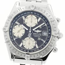 BREITLING A20348 Chronomat Longitude GMT Date Automatic Men s Good Condition wit