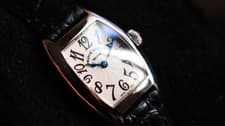 FRANCK MULLER Geneve 2502QZ Quartz Watch Silver Dial SS Leather Ladies Box