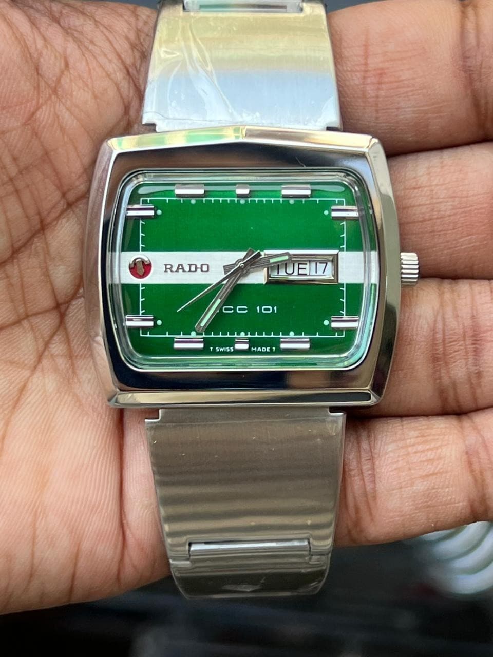 Vintage Rado NCC 101 Green Dial Automatic Men's Watch Excellent Condition