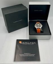 Hamilton Khaki Aviation Chronograph Quartz Watch H745120 wrist 18cm