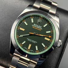 Rolex Milgauss 116400GV Black Dial Green Crystal Automatic 40mm Watch - 2022