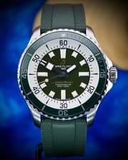 Breitling Superocean Automatic 44 - A17376A31L1S1 - Green Dial & Rubber Strap