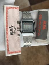 NOS Rare Vintage Alba Alarm Chrono Game Y761-5010 Digital Sports Watch JDM 1980s