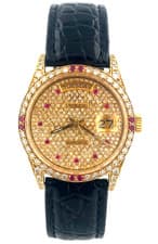 Rolex Presidential 36mm 18038 Day Date Solid 18k Yellow Gold with Diamond & Ruby