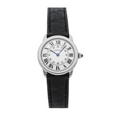 Cartier Ronde Solo Steel Quartz 29mm Silver Dial Strap Watch WSRN0019