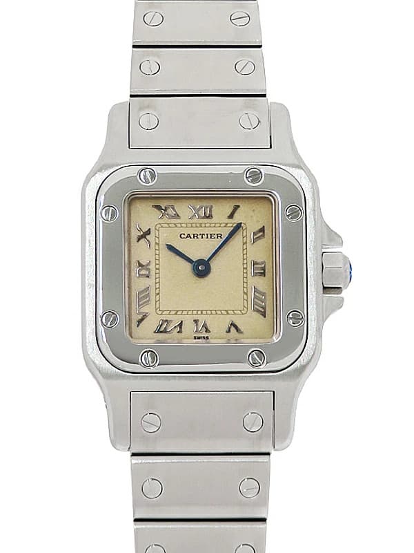 Cartier Santos Galbee SM Quartz Watch W20024D6 Ivory Dial