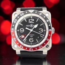 Great Condition -  COKE - Bell & Ross BR0393-BL-ST/SCA Black  42 mm