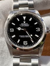 Rolex Explorer 14270 Silver Oyster Bracelet with Silver Bezel