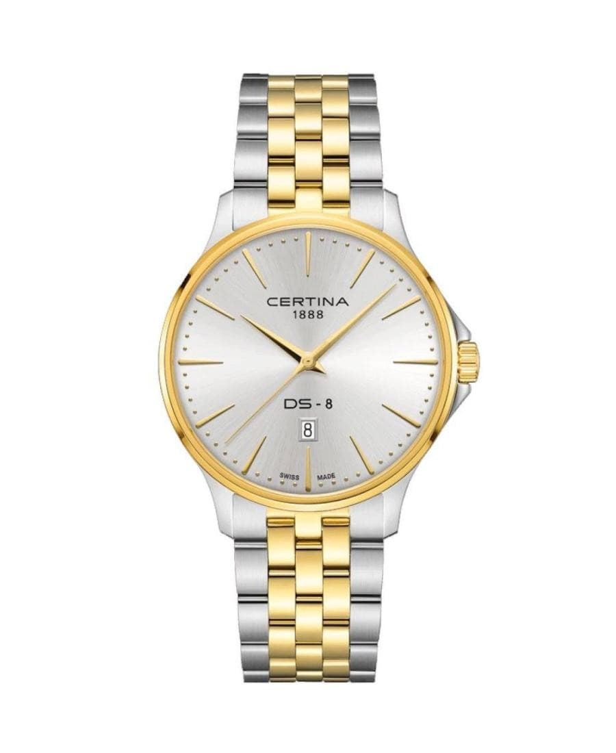 CERTINA Men Analog Quartz Casual Watch Classic Dress Silver Dial Waterproof Roun