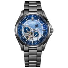 CITIZEN NH9144-55L Automatic Watch Blue Dial Open Heart Limited 350 Mens Japan