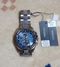 Citizen Attessa Eco-Drive Radio Watch 41.5mm Titanium Unused Japan US Europe Mo