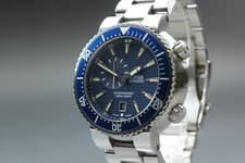 【MINT】 Oris TT1 7609 Diver 1000 Automatic Date Blue Dial Men's Watch From Japan