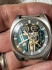 1970 Bulova Accutron Spaceview Men’s Watch N0 Rear Set No Band Not Running