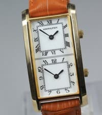 [Near MINT] Hamilton 6232 American Traveler Dual Time White Dial Qz Men's Watch