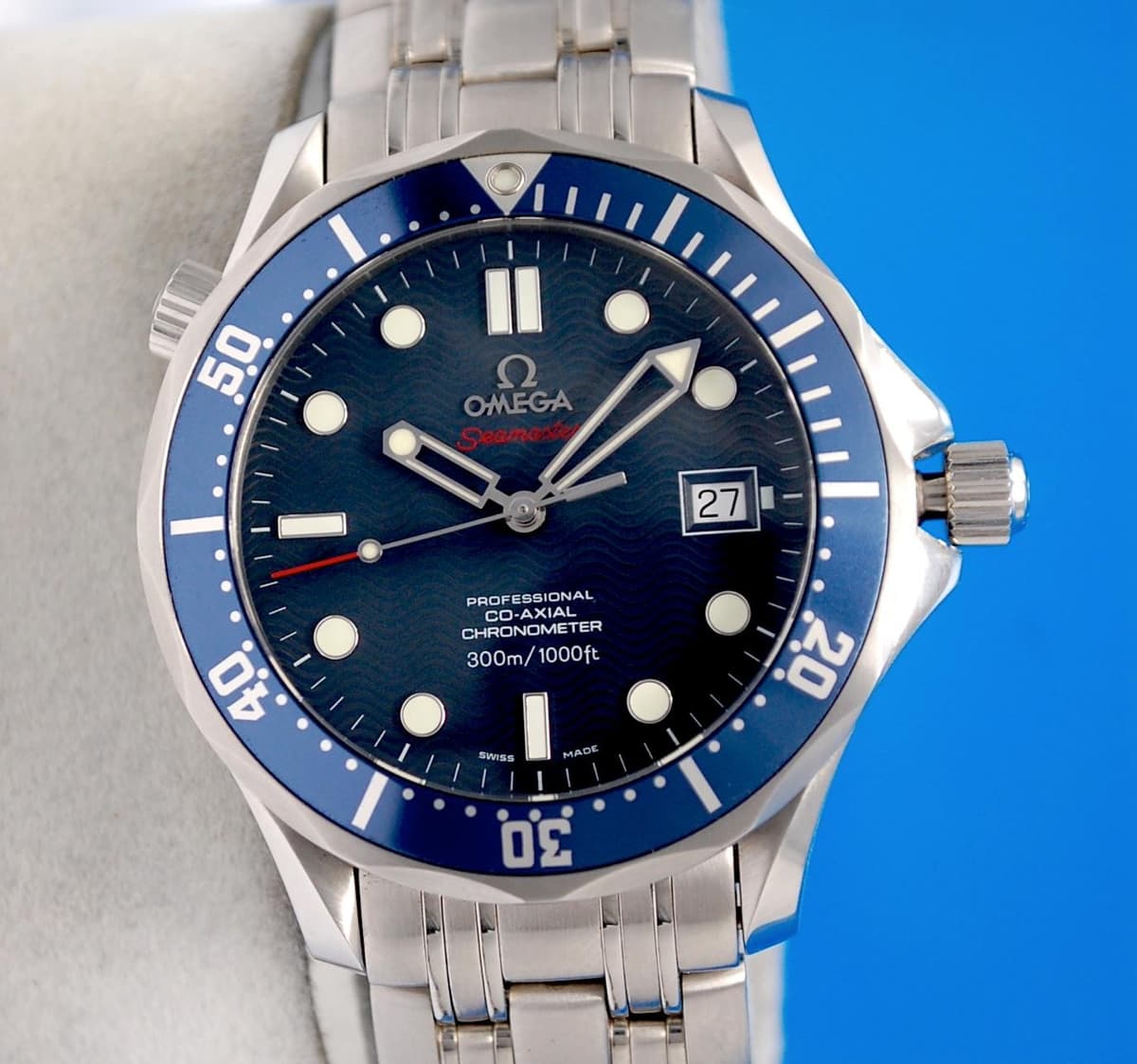 Mens Omega Seamaster Co-Axial Chronometer watch - Blue Dial - 41MM - 2220.80