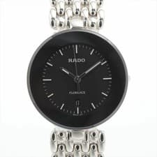 Rado Florence SS quartz Black Dial Used Watch 33mm Case From Japan