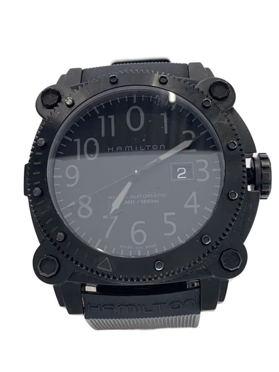 HAMILTON Below Zero Date Automatic Watch Analog Rubber BLK BLK H785850
