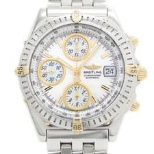 Breitling Chronomat Bicolor B13350 Chronograph Date 100m Water Resistant White
