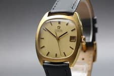 Vintage 1969 Omega De Ville Auto Date Gold Dial Cal.1000 Ref.162045 [Near Mint]