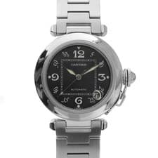 CARTIER Pasha C W31043M7 Black Case Size 35mm Used Watch #32531