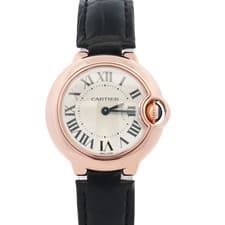 Cartier Ballon Bleu de Rose Gold 28.6mm Silver Dial Watch Ref# W6900256