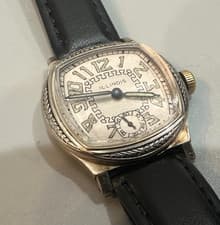 Vintage Illinois Men's 14k gold filled 17 jewels Wristwatch 1920s Serviced