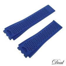 Tag Heuer Heuer 01 Rubber Strap Blue Genuine Watch Band 21mm Used From Japan
