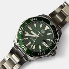Tag Heuer Aquaracer Green Dial Full Set  WAY201S.BA0927 WAY201S.BA0927 Pre-Owned