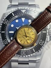 Rolex Datejust Champagne Men's Linen Dial Pattern Watch - 1601