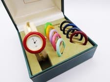 Working Gucci Bezel Watch - Elegant Gold Plated Wristwatch Trending Designer