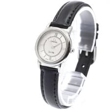 OMEGA DE VILLE PRESTIGE QUARTZ 23MM SS LEATHER SILVER DIAL #C2024