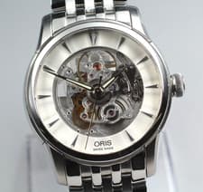 [N MINT] ORIS 7670 Artelier Skeleton Dial Automatic 40mm 26J Men's Swiss Watch