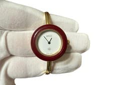 Vintage Gucci 1100L Interchangeable Bezel 6in Wristwatch 25mm runs