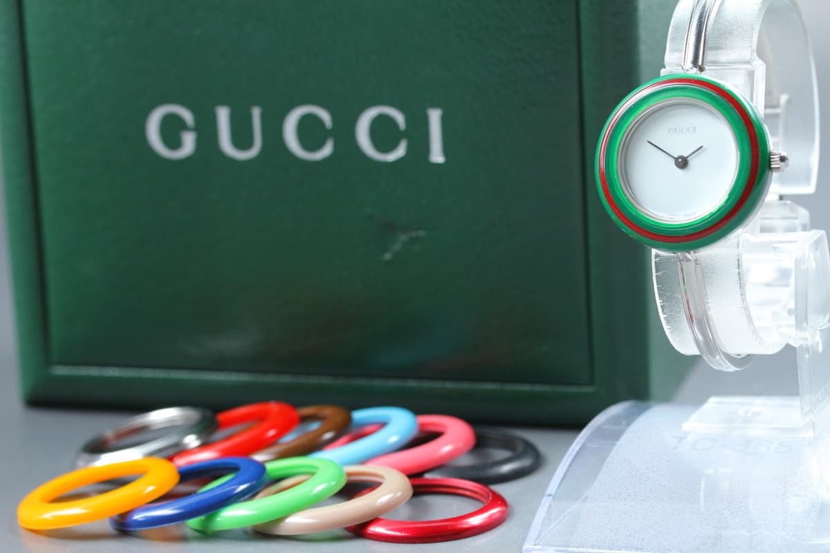 [Near MINT w/ Box] Gucci Change 12 Bezel 11/12.2L Silver 26mm Qz Women's Watch