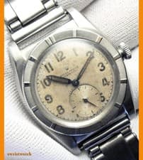 Vintage 40s Rolex Oyster Perpetual Bubbleback Original Military Sub-Seconds Dial