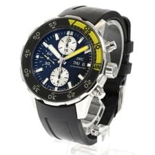 IWC AQUATIMER IW376702 45mm SS Black Dial Rubber Strap Automatic #C430