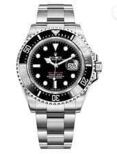 2023 - Rolex Sea-Dweller 126600 Silver Oyster Bracelet with Black Bezel