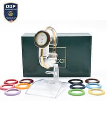 [Exc+5] GUCCI 1100-L Change Bezel 12 Colors Ladies Quartz Watch Vintage JAPAN