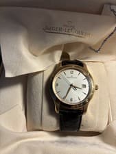 jaeger lecoultre watch rose gold eggshell dauphine brown leather formal auto