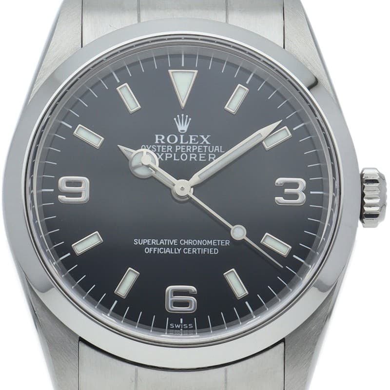 ROLEX Explorer 1 Only Switzerland 14270(A) Stainless Steel mensWatch black USED