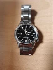 Orient Star Classic Power Reserve Watch 40mm Black Dial Silver Band Excellent