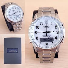 Casio Lineage Mens Radio Solar Wristwatch World Time LCW Analog Digital M200 9