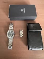 TRASKA Commuter 36mm Automatic Watch Carbon Black dial discontinued color